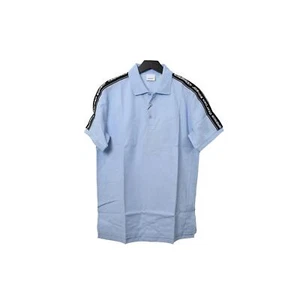 Polo Burberry London England con logo a spalla blu pallido - Foto 1 di 2