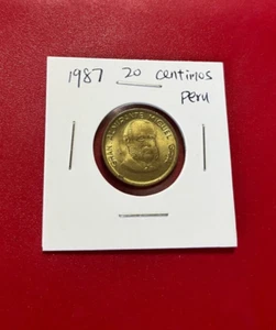 1987 20 CENTIMOS PERU COIN - NICE WORLD COIN !!! - Picture 1 of 2