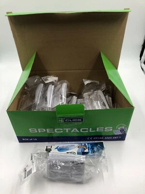 CLICK TRADERS Safety Glasses Specs PPE Spectacles Clear CTAS Ancona Lightweight LAB 10 Pairs