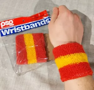 De Colección NUEVO DE LOTE ANTIGUO PSG Pennsylvania Artículos Deportivos Pulsera Sudor Hechas en EE. UU. - Imagen 1 de 4