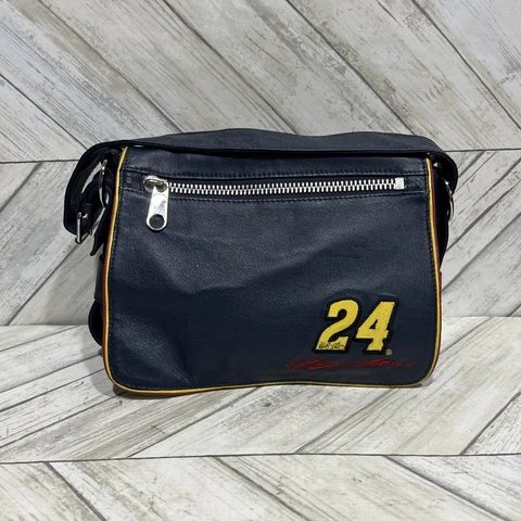 Wilson's Jeff Gordon 24 Navy Leather Hand Bag Womens Purse Nascar Racecar Cover