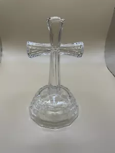 Vintage Deplomb USA Leaded Crystal glass cross Christian figurine - Picture 1 of 6