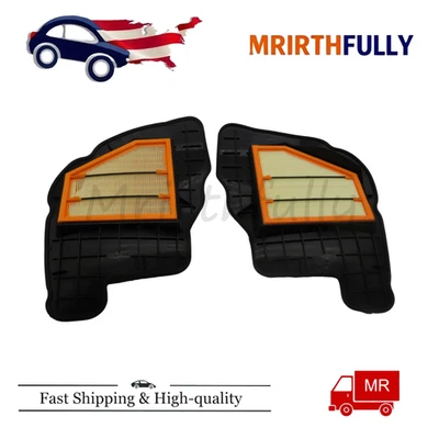2x Fit Left+Right Engine Air Filter Pair BMW 550i 650i 750i 750Li X5 X6 4.4L - Image 1 of 4
