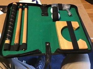 Portable Collapsible Practice Putter 3 Piece Golf Set w/Case Office Travel - Picture 1 of 2