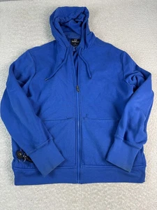 SCOTTeVEST Hoodie Herren Large blau durchgehender Reißverschluss Tech Taschen Daumenlöcher warm Fleece - Bild 1 von 11