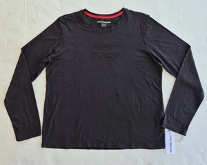 Tommy Hilfiger Sport Rhinestone Lettering Long Sleeve Women's Black Shirt Size M - Picture 1 of 12