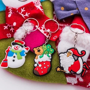 24 Pcs Silicone Christmas Key Chain Pendant Santa Claus Key Holder Decoration - Picture 1 of 12