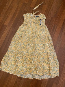 ModCloth yellow Flower Fit And Flare Dress - Size M new with tags - Picture 1 of 5