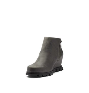 Sorel Women's Joan of Arctic Wedge III Zip Boot - Quarry, Black - Size 11 - Picture 1 of 6