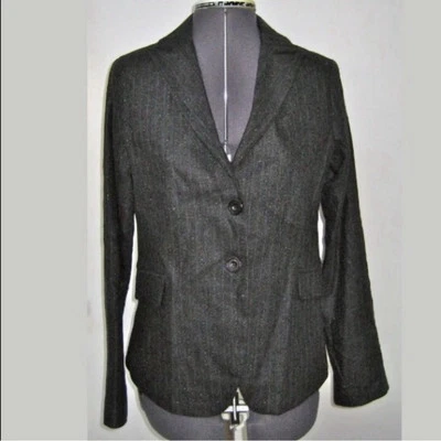NEW JOE'S JEANS LADIES WOOL BLEND BLAZER JACKET GRAY BLUE STRIPE SPARKLE S NWOT - Image 1 of 4