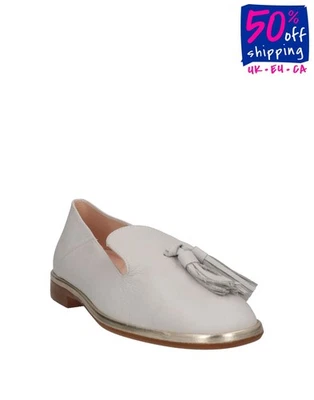 RRP €168 MARIAN Leather Loafer Shoes US7 UK4 EU37 Grey Tassels Flat - Image 1 of 4