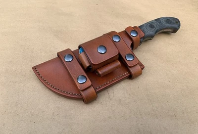 KB KNIVES TOM BROWN TRACKER T1 TBT-010 CUSTOM LEATHER SHEATH(SHEATH ONLY) READ DESCRIPTION
