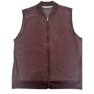Perry Ellis Plum Herren Essential Weste Größe XL Full Zip - Bild 1 von 8
