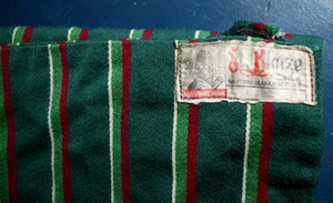 Bufanda de lana vintage St Blaize a rayas verdes británicas 57" x 9" Oxford School revival - Imagen 1 de 17