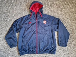 Official ARSENAL FOOTBALL CLUB Premier League Navy Hooded Jacket Coat - Size 3XL - Picture 1 of 5