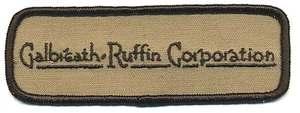 Parche vintage Galbreath-Ruffin Corporation 4,5" x 1,5" - Imagen 1 de 1