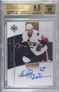 2009 Ultimate Collection Signature Erik Karlsson BGS 9.5 GEM MINT Rookie Auto RC