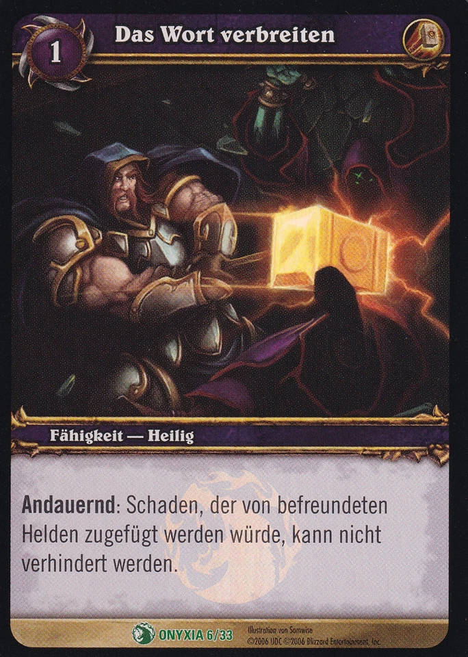World of Warcraft TCG Onyxia 06 Das Wort Verbreiten Foil Uncommon NM - Bild 1 von 1