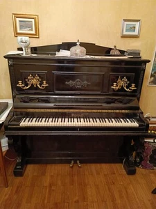 Pianoforte verticale Steibelt Piano forte a muro antiquariato vintage 1800 - Imagen 1 de 11