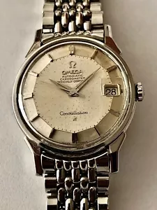 Vintage Omega Constellation Kuchenpfanne mit Reisperlen Armband 1963 authentisch - Bild 1 von 9