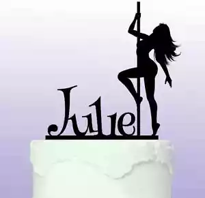 Personalisierte Pole Dancer - Acryl Kuchen Topper - Bild 1 von 2
