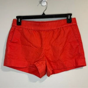 J. Crew Factory Linen Blend Orange Shorts 8 - Picture 1 of 6