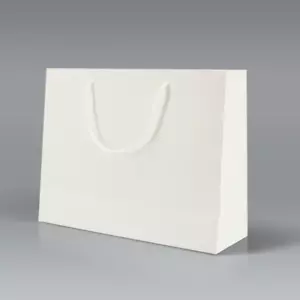 100 Personalised White Kraft Shopping Gift Bags Wedding Party Clothes Large Bag - Picture 1 of 8