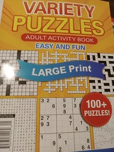 Variety Puzzles Adult Activity Book Easy and Fun - Picture 1 of 1