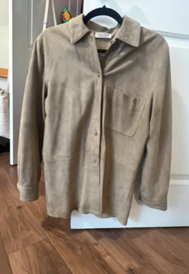Chaqueta Calvin Klein de gamuza vintage, para mujer talla 6 años 80/90 RARA Foto 1 de 4
