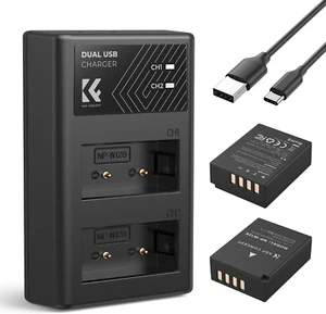 1300Mah NP-W126 NP-W126S Battery and Charger for Fujifilm XM5, X100VI, X100V, XS - Picture 1 of 7
