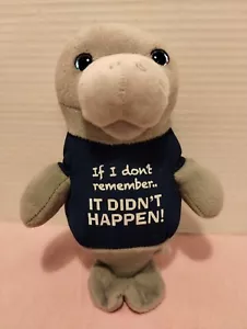 Peluche de manatí gris Nanco 9" "Si no recuerdo, no sucedió" - Imagen 1 de 5