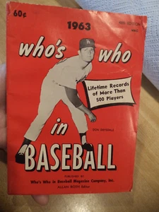 1963 WHO'S WHO IN BASEBALL 48TH EDITION DON DRYSDALE LOS ANGELES DODGERS - Picture 1 of 19