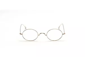 Oval Metal Eyeglasses Frames in Gold in Schubert Style in 40 - 22 mm - Picture 1 of 4