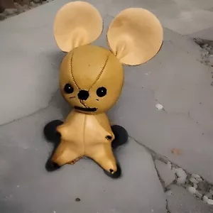 Vintage Leather Mouse by R. Dakin & Co Made In Japan 7" Tall - Picture 1 of 6