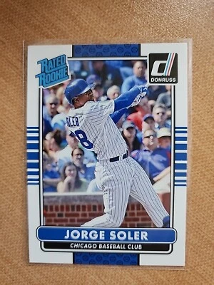 2015 Donruss Rated Rookies #37- Jorge Soler RC Rookie Chicago Cubs Baseball Card - Image 1 of 2