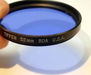 TIFFEN 52mm Filter 80A made in USA Blue cooling from 3200K to 5500K - Picture 1 of 7