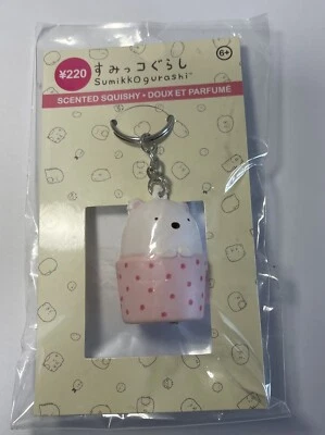 Sumikkogurashi simpatico orso in tazza Kuwaii San X portachiavi Shirokuma Squeeze Squishy - Immagine 1 di 4