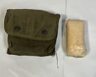 1945 WW2 Jungle First Aid Kit Web Belt Green Canvas Pouch Case USMC US Army Vtg