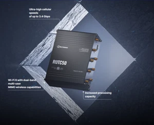 Teltonika RUTC50 Industrie 5G Mobilfunk WLAN Router WiFi 6 Dual SIM GNSS Docker - Afbeelding 1 van 3