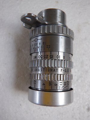 Kodak Anastigmat 38mm F2.5 Movie Camera Lens S Mount • 9.34€