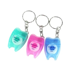 10 Meter Floss Roll Mint Flavored Micro Wax Floss Roll Portable Keychain - Picture 1 of 19