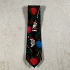 Vintage Addiction Christmas Santa Candy Cane Retro Holiday Necktie 100% Silk