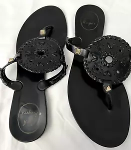 Jack Rogers Georgica Jelly Damen-Flip-Flop-Riemensandalen Größe 8 schwarz - Bild 1 von 4