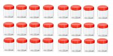 24 X 100ml Plastic Storage Jars Containers Canisters Pots Screw Top Spice Herbs