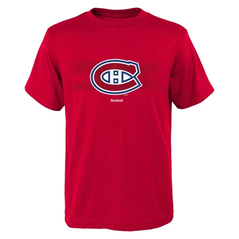 NHL Montreal Canadiens Boys Outerstuff Fractal Camo Player Short Sleeve Tee Cover