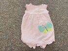 Carter's Girls Pink Floral Butterfly Romper 9M