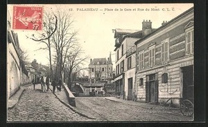 CPA Palaiseau, Place de la Gare et Rue du Mont - Picture 1 of 2