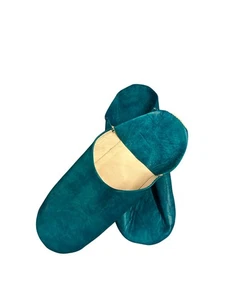 Fair Trade Mens Leather Morocco Moroccan Slippers Babouche Loafers Soft Sole - Picture 1 of 11