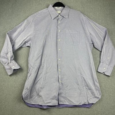 Camisa John W Nordstrom Para Hombres 17 34 Púrpura Calce Tradicional Vestido Bolsillo Abotonado Foto 1 de 4