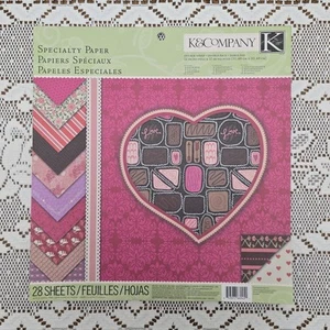 K&Company Scrapbook Papier 12x12 Block 27 Blatt doppelseitig Liebe Amor Zubehör - Bild 1 von 14